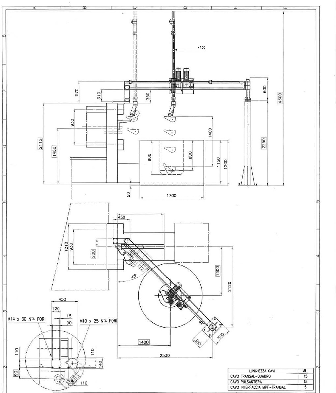 Încărcător liniar de metal Colosio Transal MD2012, folosit