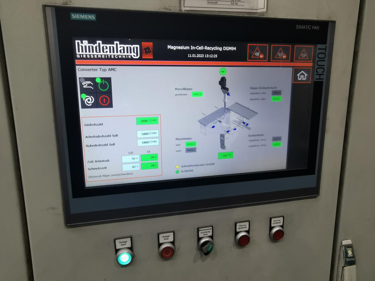 Hindenlang Magnesium In-cell-recycling O1812, utilizat